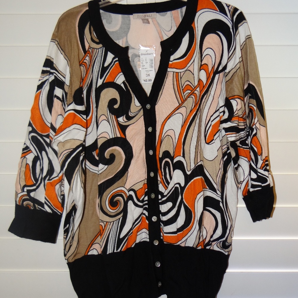 Dressbarn Roz & Ali Cardigan Sweater 3x